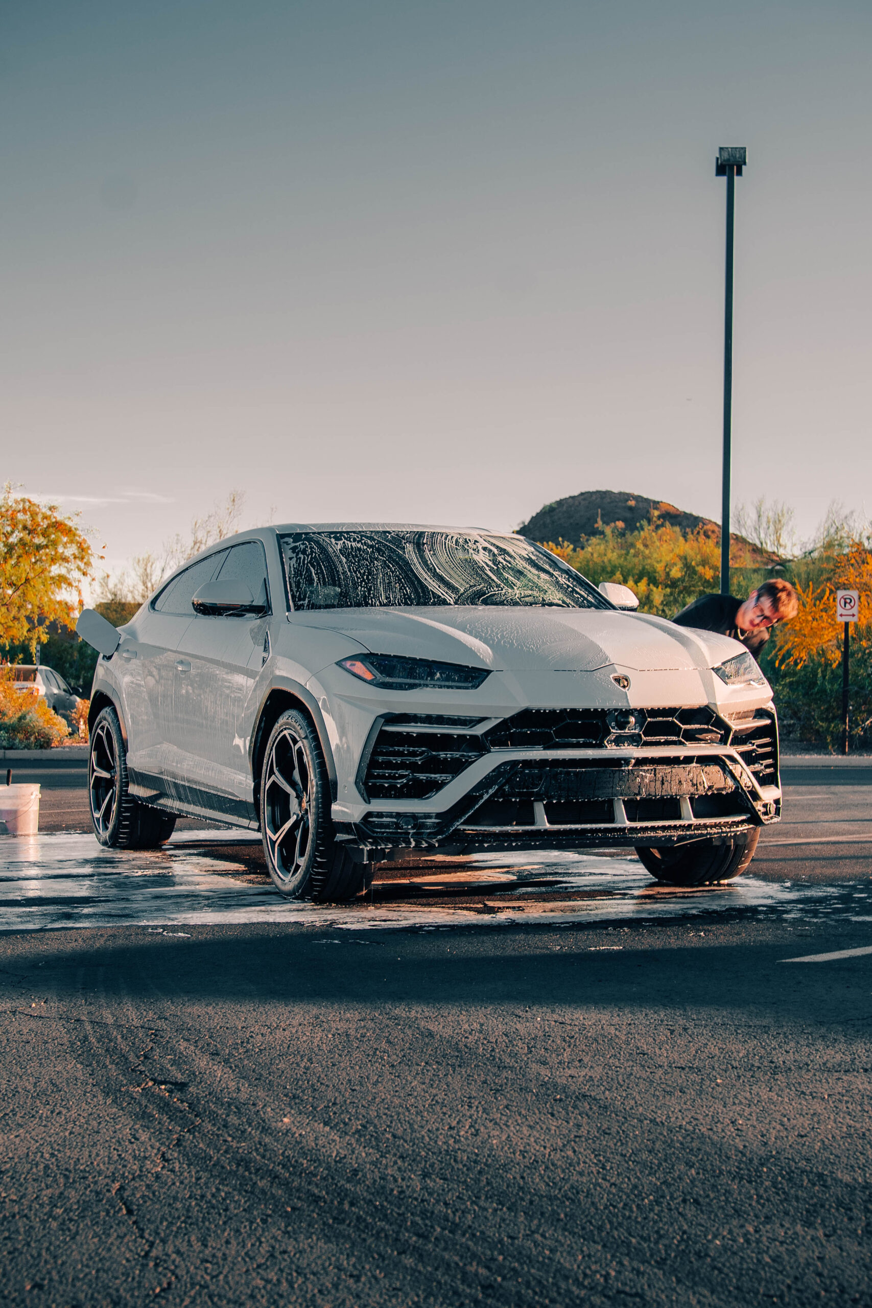 Luxury SUV foam wash detailing